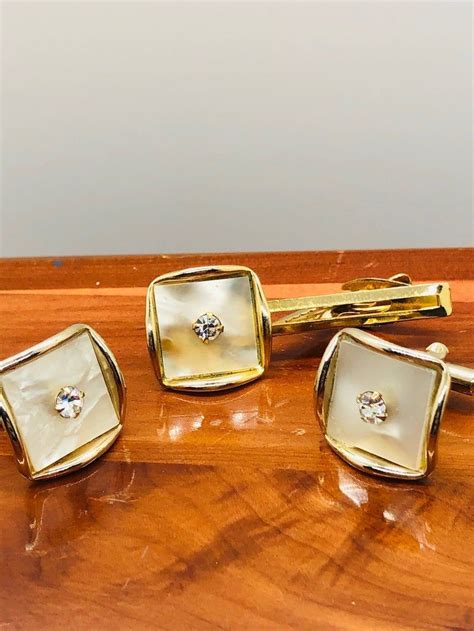 fake diamond cufflinks|artificial diamond gold cufflinks.